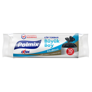 POLMİX ÇÖP TORBASI END. 65*80 BÜYÜK BOY 160 GR. SİYAH KOLİ (25 PAKET)