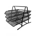 KRAF PERFORE EVRAK RAFI METAL 3 KATLI 460G SİYAH