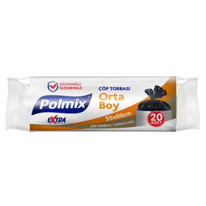 POLMİX ÇÖP TORBASI END. 55*60 ORTA BOY 160 GR. SİYAH PAKET