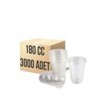 PLASTİK BARDAK 180CC KOLİ 3000’Lİ